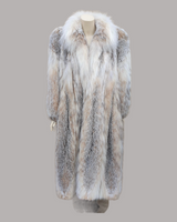 Vintage Long Canadian Lynx Fur Coat -L | Silky Soft & Comfortable!