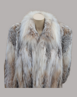 Vintage Long Canadian Lynx Fur Coat -L | Silky Soft & Comfortable!