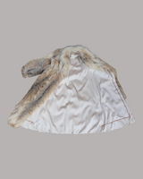 Vintage Long Canadian Lynx Fur Coat -L | Silky Soft & Comfortable!