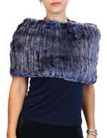 REX RABBIT FUR COWL NECK CIRCULAR STRETCH SCARF - from THE REAL FUR DEAL & DAVID APPEL FURS new and pre-owned online fur store!