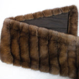 BROWN RUSSIAN SABLE FUR & CASHMERE STOLE - WIDE, DIAGONAL, REVERSIBLE DESIGN! - from THE REAL FUR DEAL & DAVID APPEL FURS new and pre-owned online fur store!