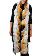 LONG RED FOX AND MONGOLIAN LAMB FUR SCARF - from THE REAL FUR DEAL & DAVID APPEL FURS new and pre-owned online fur store!