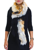 LONG RED FOX AND MONGOLIAN LAMB FUR SCARF - from THE REAL FUR DEAL & DAVID APPEL FURS new and pre-owned online fur store!
