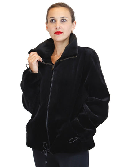 Women's Reversible Blackglama Mink Fur Bomber/Sport Jacket