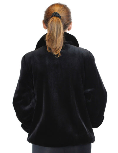 Women's Reversible Blackglama Mink Fur Bomber/Sport Jacket