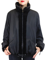 Women's Reversible Blackglama Mink Fur Bomber/Sport Jacket