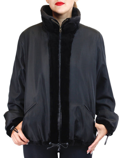 Women's Reversible Blackglama Mink Fur Bomber/Sport Jacket