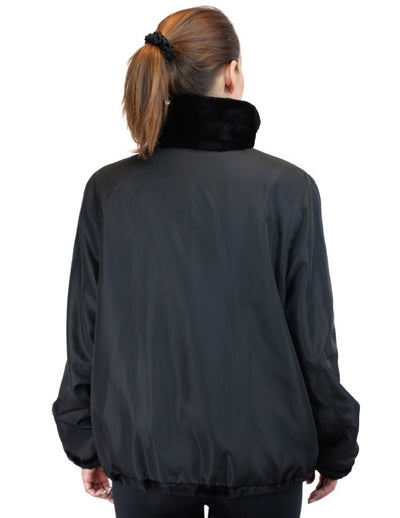 Women's Reversible Blackglama Mink Fur Bomber/Sport Jacket