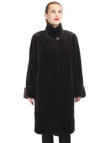 Reversible Brown Sheared Mink Fur 7/8 Coat