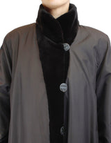 Reversible Brown Sheared Mink Fur 7/8 Coat