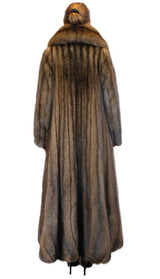 NATURAL ROYAL BARGUZIN RUSSIAN SABLE FUR EXTRA LONG COAT WITH FLARED TRUMPET BOTTOM - from THE REAL FUR DEAL & DAVID APPEL FURS new and pre-owned online fur store!