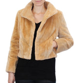 SMALL/MEDIUM BUTTERSCOTCH SHEARED BEAVER FUR BOLERO JACKET - from THE REAL FUR DEAL & DAVID APPEL FURS new and pre-owned online fur store!