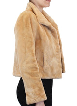 SMALL/MEDIUM BUTTERSCOTCH SHEARED BEAVER FUR BOLERO JACKET - from THE REAL FUR DEAL & DAVID APPEL FURS new and pre-owned online fur store!