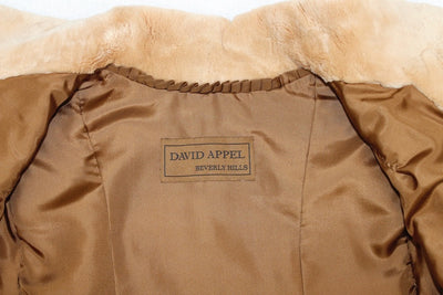 SMALL/MEDIUM BUTTERSCOTCH SHEARED BEAVER FUR BOLERO JACKET - from THE REAL FUR DEAL & DAVID APPEL FURS new and pre-owned online fur store!