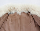 PRE-OWNED SMALL/PETITE TAN SHEARED BEAVER FUR JACKET WITH FOX FUR COLLAR, CORDUROY CUT - from THE REAL FUR DEAL & DAVID APPEL FURS new and pre-owned online fur store!