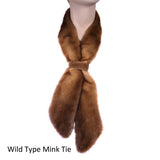 MINK FUR TIE/SCARF (CHOOSE BLUE IRIS, MAHOGANY, WILD TYPE, OR RED) - from THE REAL FUR DEAL & DAVID APPEL FURS new and pre-owned online fur store!